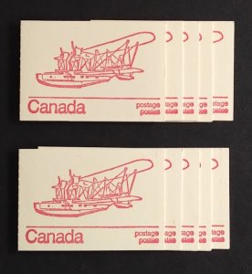 Canada BK74a Booklets Lot of 10 Stranraer VF Covers