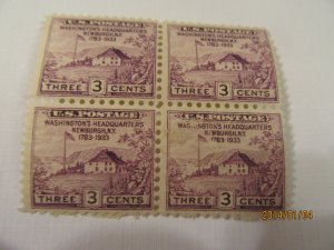 SCOTT 727 3 CENT PEACE OF 1783 1933 OG