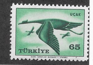 Turkey  #C32 65k  blue green (MNH) CV $3.00