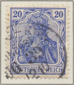 Germany Germania 20pf Blue Lozenges watermark Deutsches Reich stamps 1905 SG86