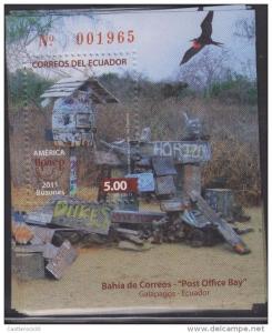 O)2011 ECUADOR, AMERICA UPAEP, MAILBOX, POST OFFICE BAY, GALAPAGOS POST OFFICE, 