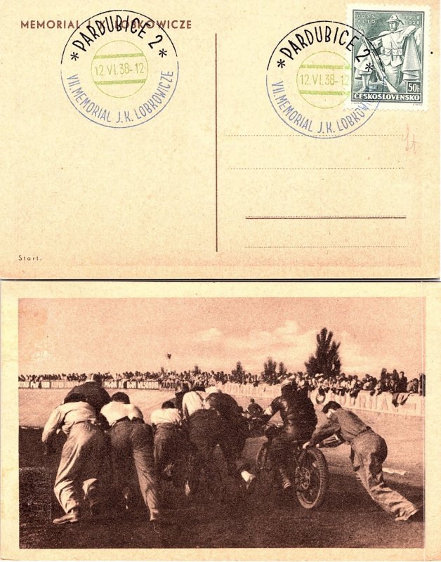 Czechoslovakia, Picture Postcards, Motorcycles