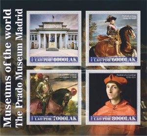 Stamps.  Art, painting, world museums 2018 8 sheets perforated