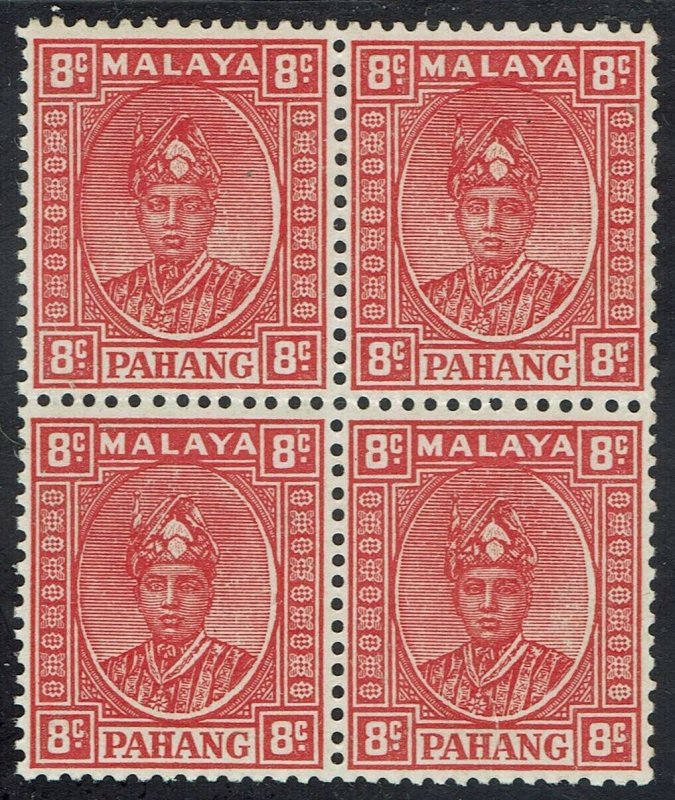 PAHANG 1935 SULTAN 8C MNH ** BLOCK