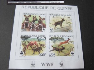 Guinea 1987 Sc 1075 IMPERF WWF set MNH