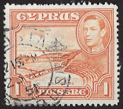 Cyprus 1938-1951 King George VI 1Piastre (LL-79)