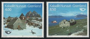 Greenland Nordic Countries Postal Co-operation Churches 2v 1993 MNH