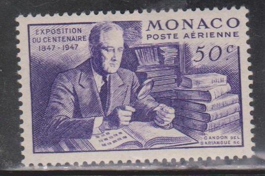 MONACO Scott # C16 MH - Presidnt Roosevelt With Stamp Collection