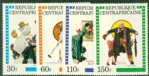 REP 566-69 MNH SCV $4.05 BIN $2.00 CENTRAFRICANE