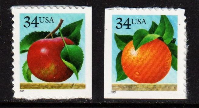 #3491 - 3492 Apples & Oranges singles - MNH