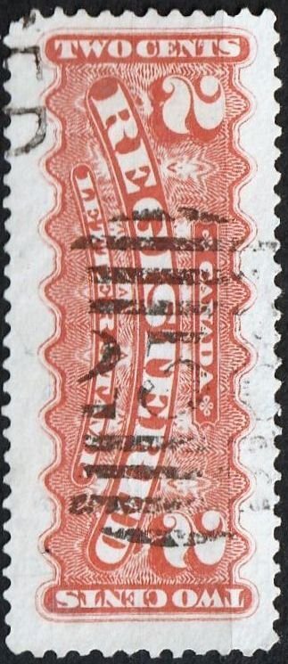 Canada #F1 Registration with Fancy Cancel #176 (Ref 233)