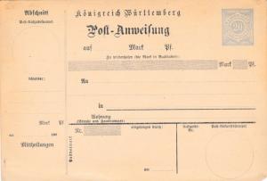 Germany Wurttemberg Higgins & Gage J23 Unused with edge wear and bottom right...