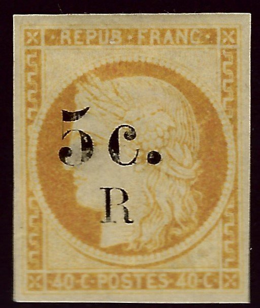 Reunion Sc #6 Unused Overprint F-VF SCV$62.50...French Colonies are Hot!