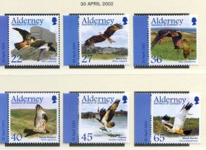 Alderney 2002 Migrating Birds Set SGA185/A190 Unmounted Mint