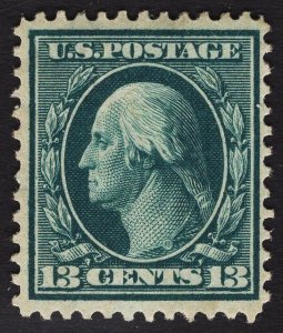US #339 13c Blue Green Washington  MINT HINGED SCV $37.5