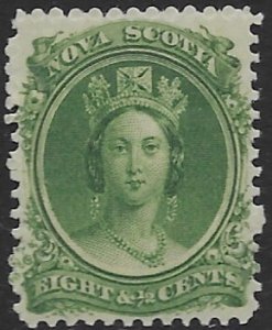 Nova Scotia 11   1860   8 1/2 cent green  fine mint hinged