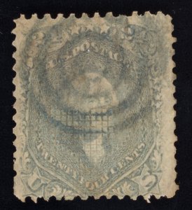 US Scott 99 Used 24c gray lilac F Grll  bulleye cancel 1869 LOT T877 bhmstamps