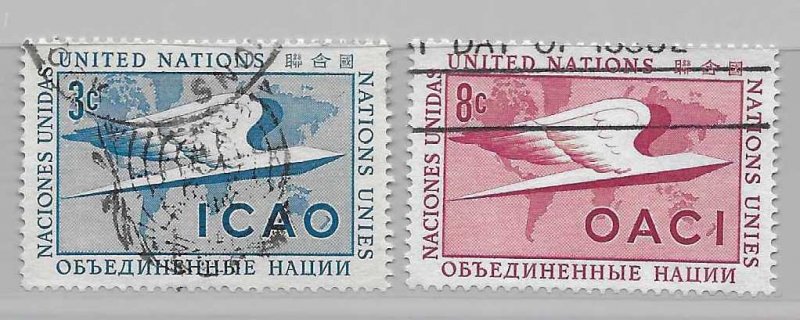 United Nations NY 31-32 ICAO set Used