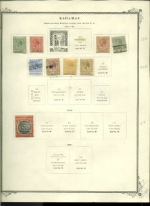 Collection, Bahamas Part A Scott Album Page, 1912/1975, Cat $245 Mint & Used