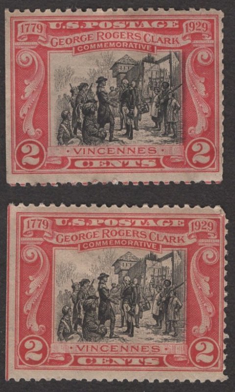 Scott 651 MH, OG F two stamps