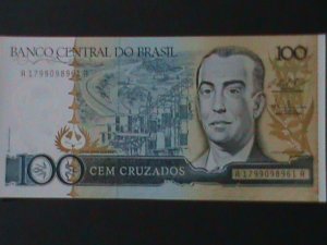 ​BRAZIL-1986-CENTRAL BANK $100 CRUZEIROS UNCIR-VF- WE SHIP TO WORLDWIDE