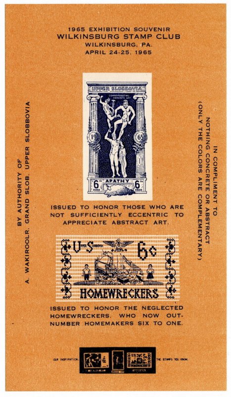 (I.B) US Cinderella : Wilkinsburg Stamp Club Exhibition Souvenir (1965)