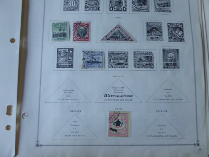 Liberia 1892-1976 Stamp Collection on Scott International Stamp Album Pages