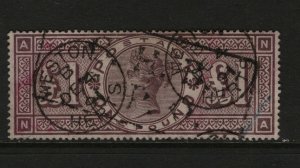 Great Britain #110 (SG #185) Very Fine Used With Weston Herts Dec 4 1891 Date