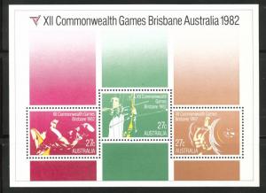 AUSTRALIA Scott 844a MNH** 1982 Commonwealth Games sheet