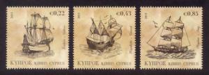 Cyprus Sc# 1155-7 MNH Sailing Ships