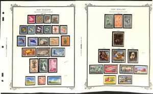 New Zealand Stamp Collection on 4 Scott Specialty Pages, 1960-1967 Mint (BO)