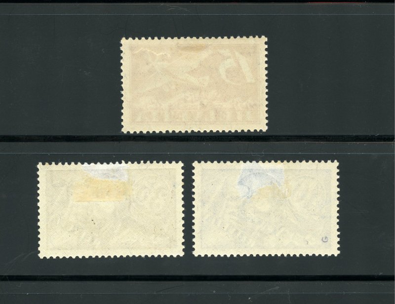 Switzerland Scott C3,C6-C7 Unused HMOG - 1923 Air Post Issues - SCV $23.50