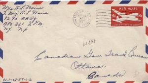 United States A.P.O.'s 6c DC-4 Skymaster Airmail Envelope 1957 Army-Air Force...