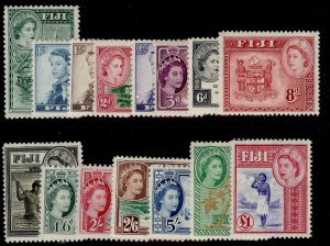 FIJI QEII SG280-295, 1954-59 complete set, NH MINT. Cat £95.