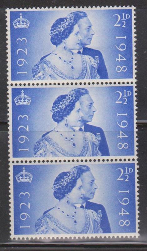 GREAT BRITAIN Scott # 267 1 MH + 2 MNH - KGVI Silver Wedding Issue