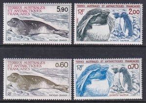 French Southern and Antarctic Territories `107-110 Animals MNH VF