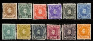 Spain 1901, Definitives 12v, Unused (hinged)
