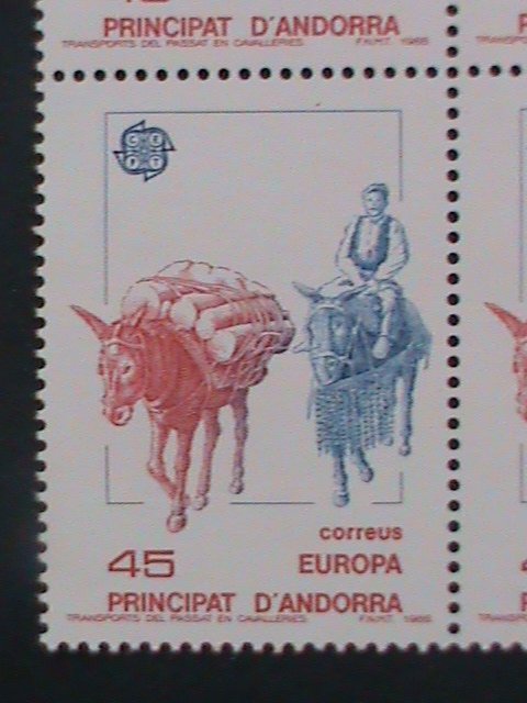 ​ANDORRA-SPAIN-1988 SC#185-LES BONS,THE MEDIEVAL ROAD -MNH BLOCK OF 4-VF