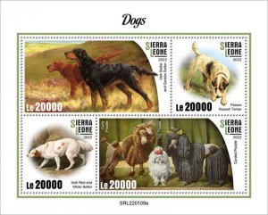 Sierra Leone - 2022 Dog Breeds, Terrier, Poodle - 4 Stamp Sheet - SRL220109a