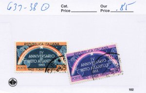 ITALY   637-38   USED