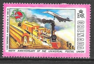 Grenada 562: 1/2c 19th Century US Mail Train & Concorde, MHR, VF