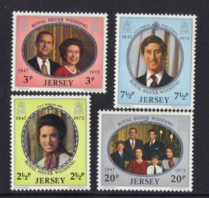 Jersey  1972 MNH Royal silver wedding  complete