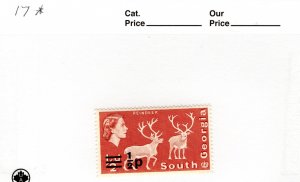 South Georgia #17 MH - Stamp - CAT VALUE $2.50