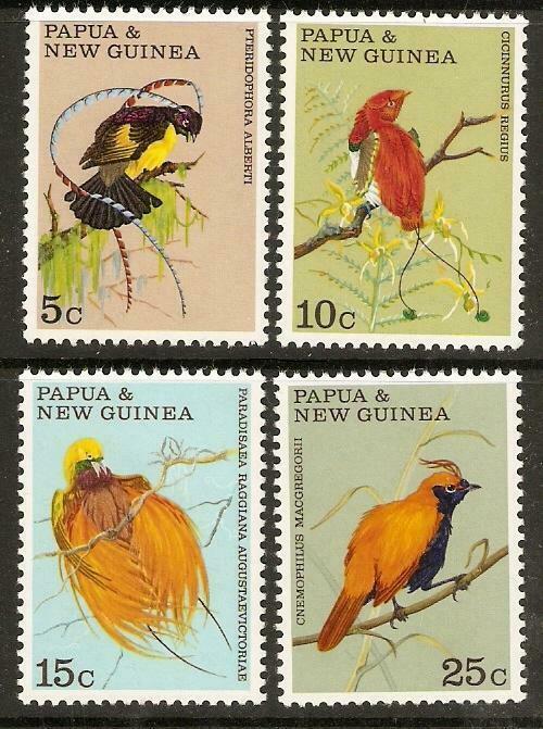 PAPUA NEW GUINEA SG173/6 1970 BIRDS OF PARADISE MNH