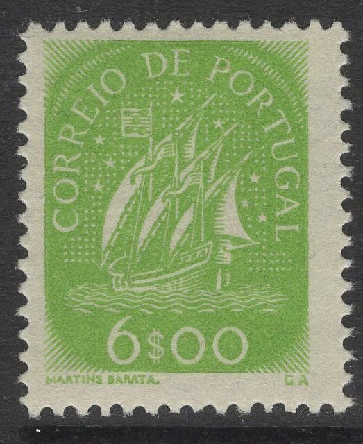 PORTUGAL SG954a 1949 6E YELLOW-GREEN MNH