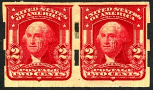 U.S. #320a SHERMACK PAIR OG HR