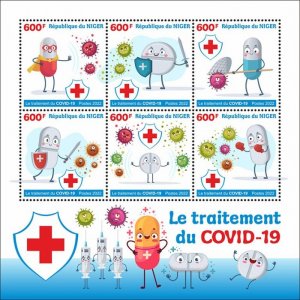 NIGER - 2022 - COVID-19 Treatment - Perf 6v Sheet - Mint Never Hinged