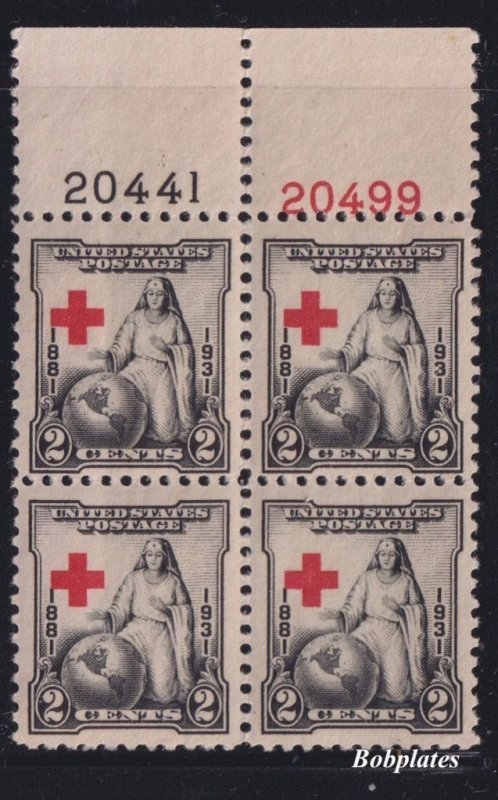 BOBPLATES US #702 Red Cross Top Left Plate Block 20441 20499 MNH