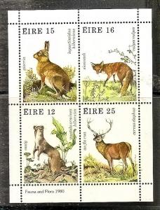 Ireland 483a MNH 1980 Wildlife w Sheet