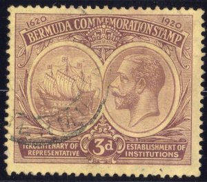 Bermuda 1920 3p violet yellow SC58